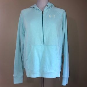 Light Blue Hooded 1/4 Zip Under Armour Sweatshirt